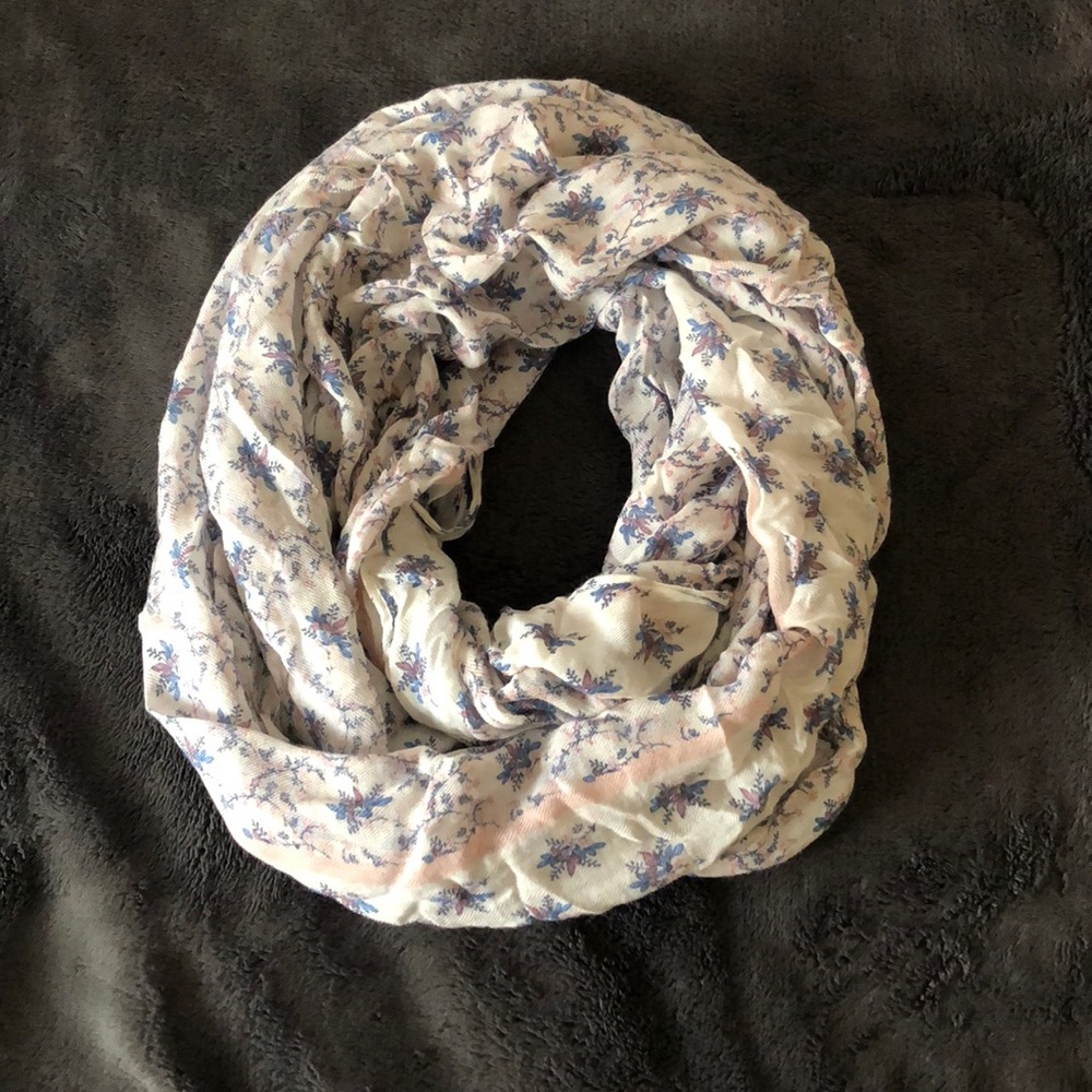 LOFT. Light Floral Infinity Scarf.